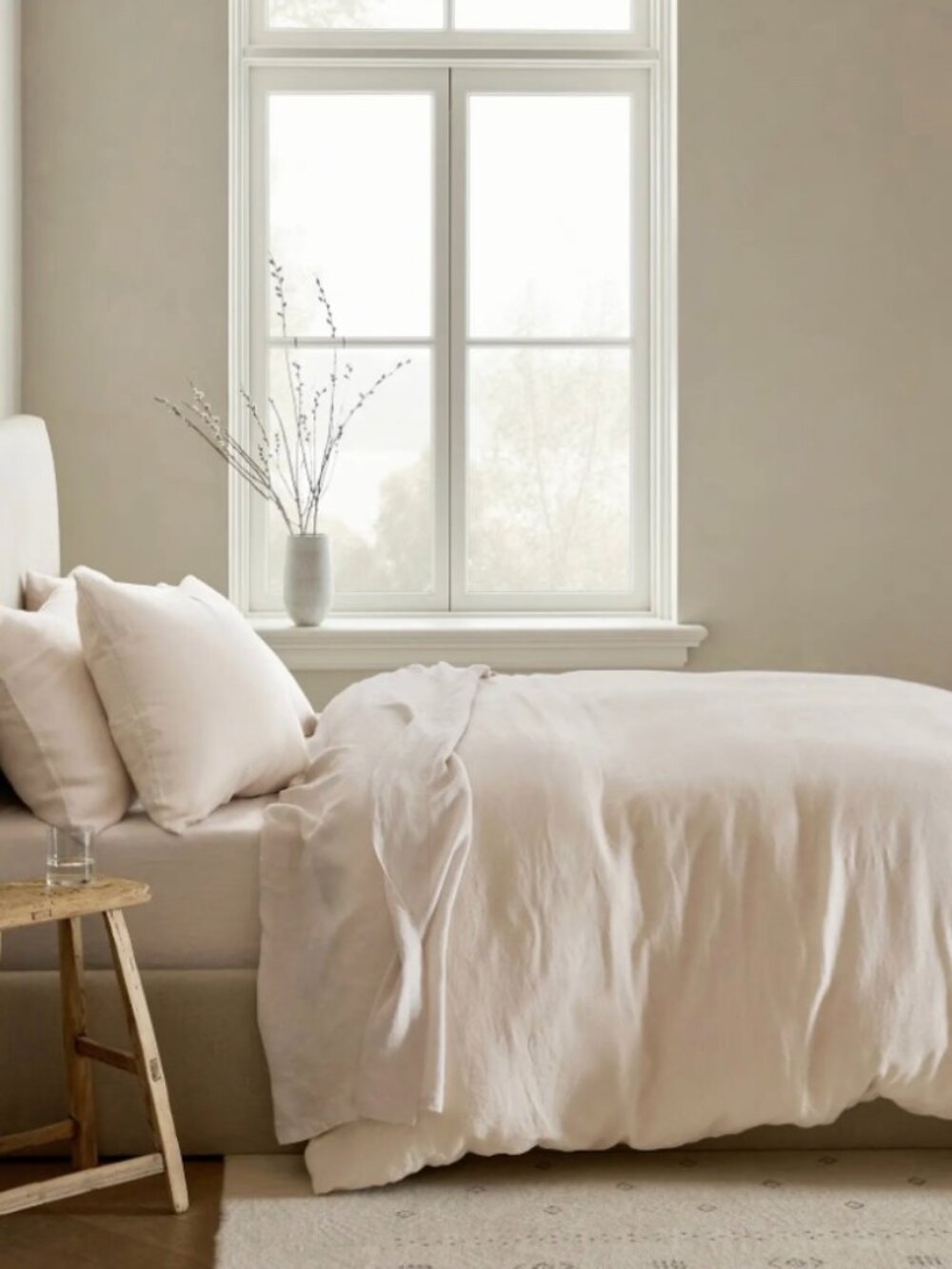 New! Quince European Luxury Linen Duvet Set Full/Queen Tan #27